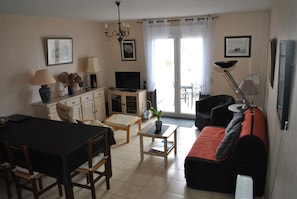 TV, DVD player, books, stereo - Apartment type T2 Duplex 52m2 (L'Île-Rousse)