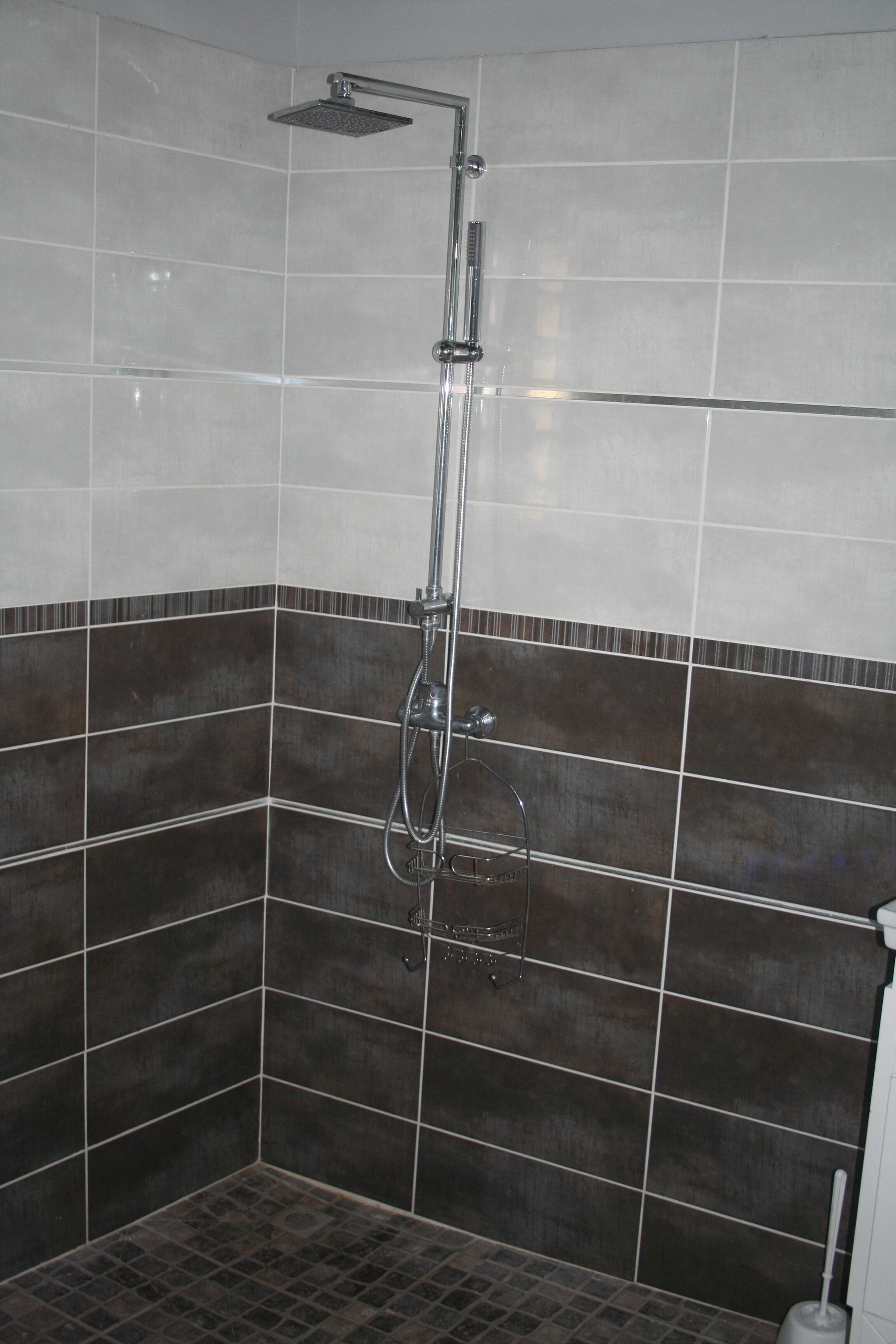 Douche, sèche-cheveux, serviettes fournies, papier toilette