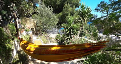 Overlooking the little port, 60 m2 gîte with incredible view, large garden