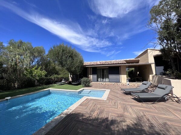 A heated pool