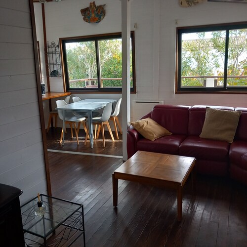 Chalet sur pilotis entre Méditerranée et étangs,Gruissan, pour 6 personnes, WIFI