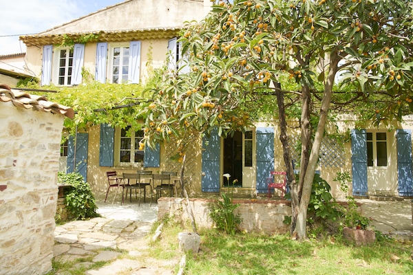 maison vue du fond du jardin