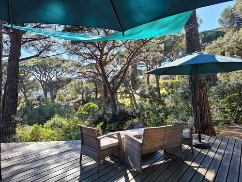 Beau Mazet 75m2, large garden in pine forest, Private domain with Swimming pool, Tennis ..