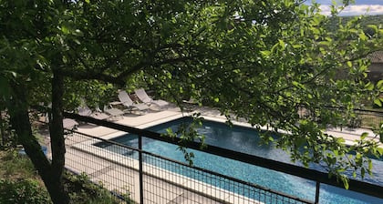 South Ardèche in Balazuc, listed site, Les Faysses self-catering gîte with charm and character