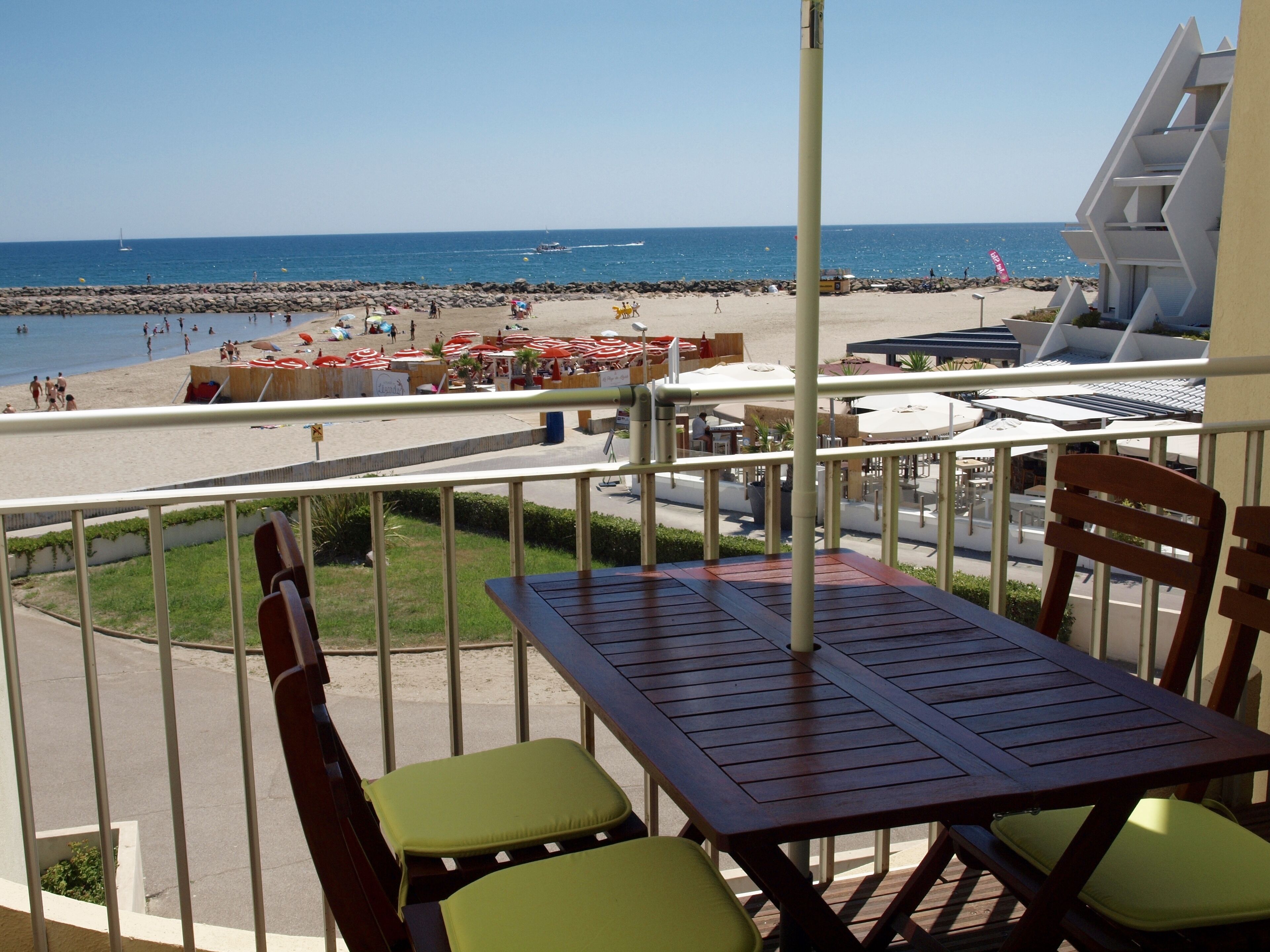 Vue de  la plage à partir de la terrasse