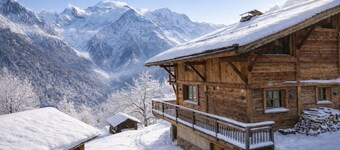 5-star luxury chalet Chamonix Valley. Breathtaking Mont-Blanc view sleeps 14