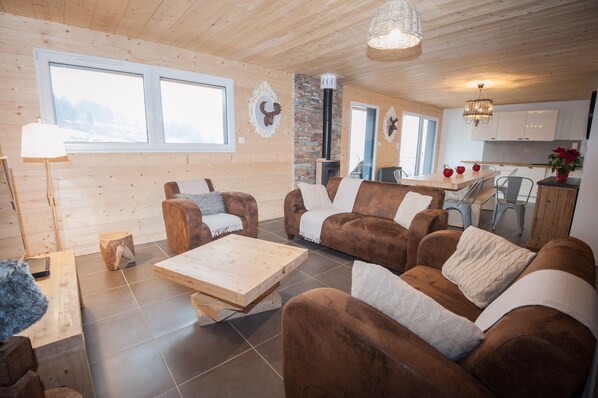 TV, fireplace, video games, DVD player