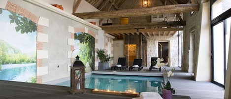 Indoor pool, a heated pool