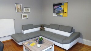 TV, DVD player, books