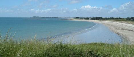 Beach nearby, sun loungers