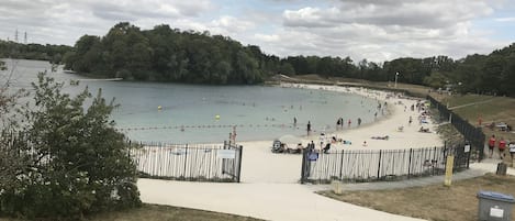 Sun-loungers, beach towels