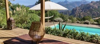 Calanche Villa vistas excepcionales de Piana (Cl. Unesco). Piscina