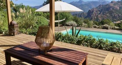 Villa facing the Calanche of Piana (Unesco classified). Exceptional. Pool.