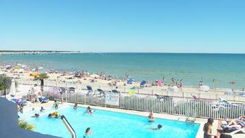 Een verwarmd zwembad