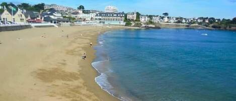 På stranden, badehåndklæder