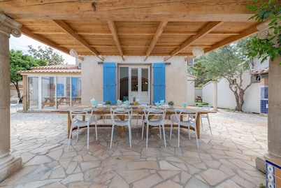 Villa Palmiers - Up to 10 pers - Haven of peace in 10 min. Sandy beaches