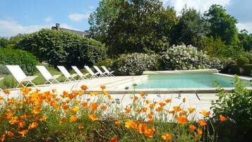 Een verwarmd zwembad