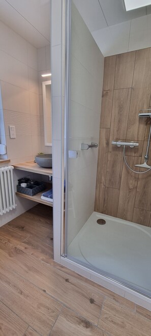 Shower, hair dryer, towels, soap - Les balcons de Fellering: Spacious apartment with panoramic view (Fellering)