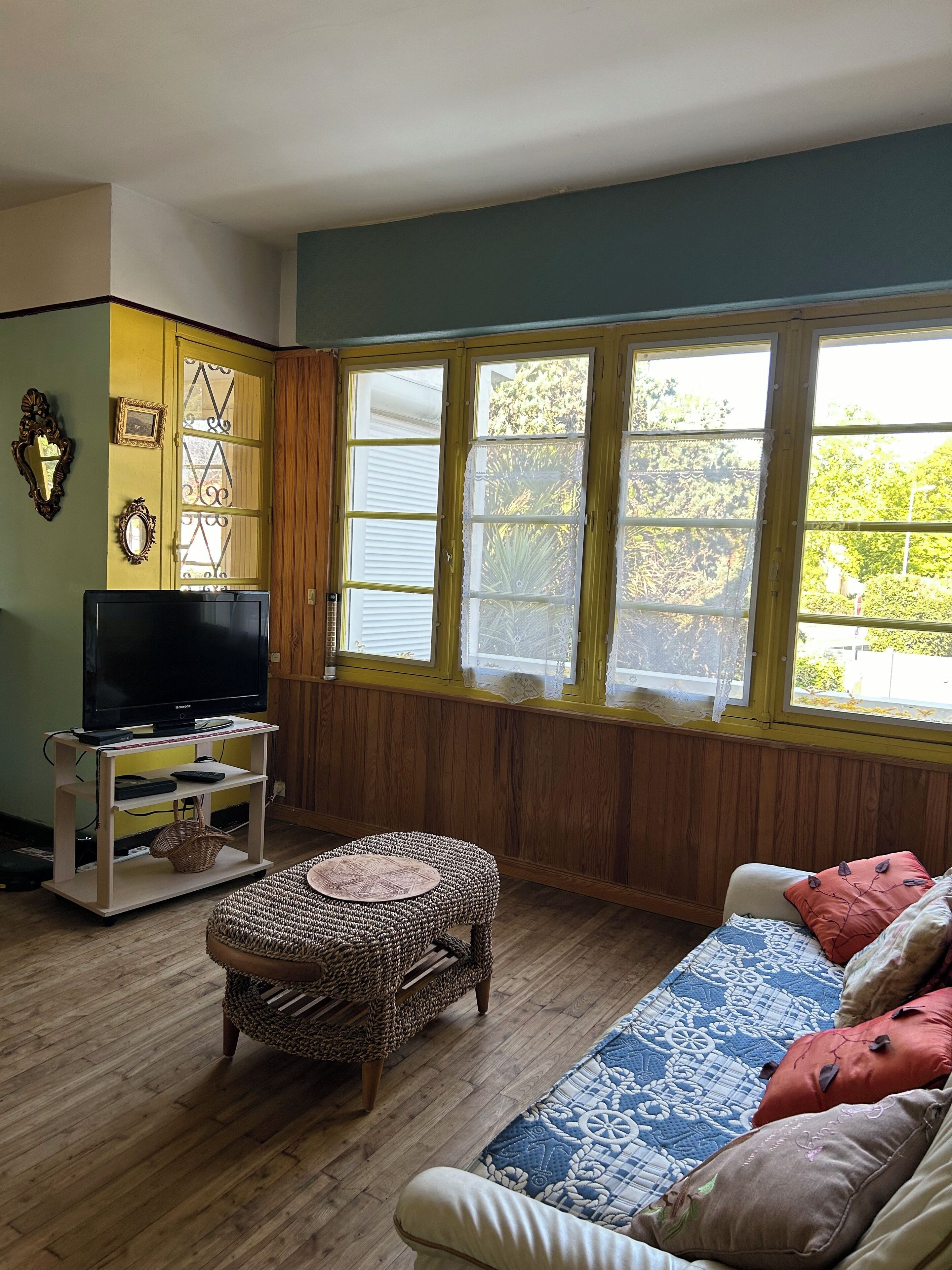 TV, fireplace, DVD player