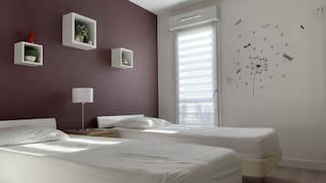 2 chambres, fer et planche Ă repasser, Wi-Fi, draps fournis