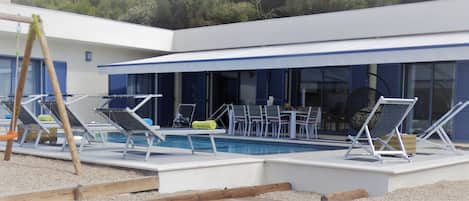 A heated pool