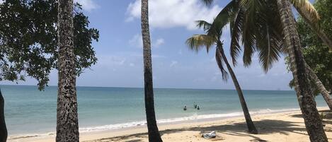 Una playa cerca, sillas reclinables de playa