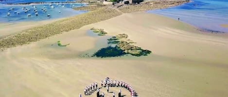 Aan het strand