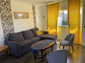 Televisión, chimenea, reproductor de DVD y libros