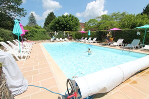 A heated pool