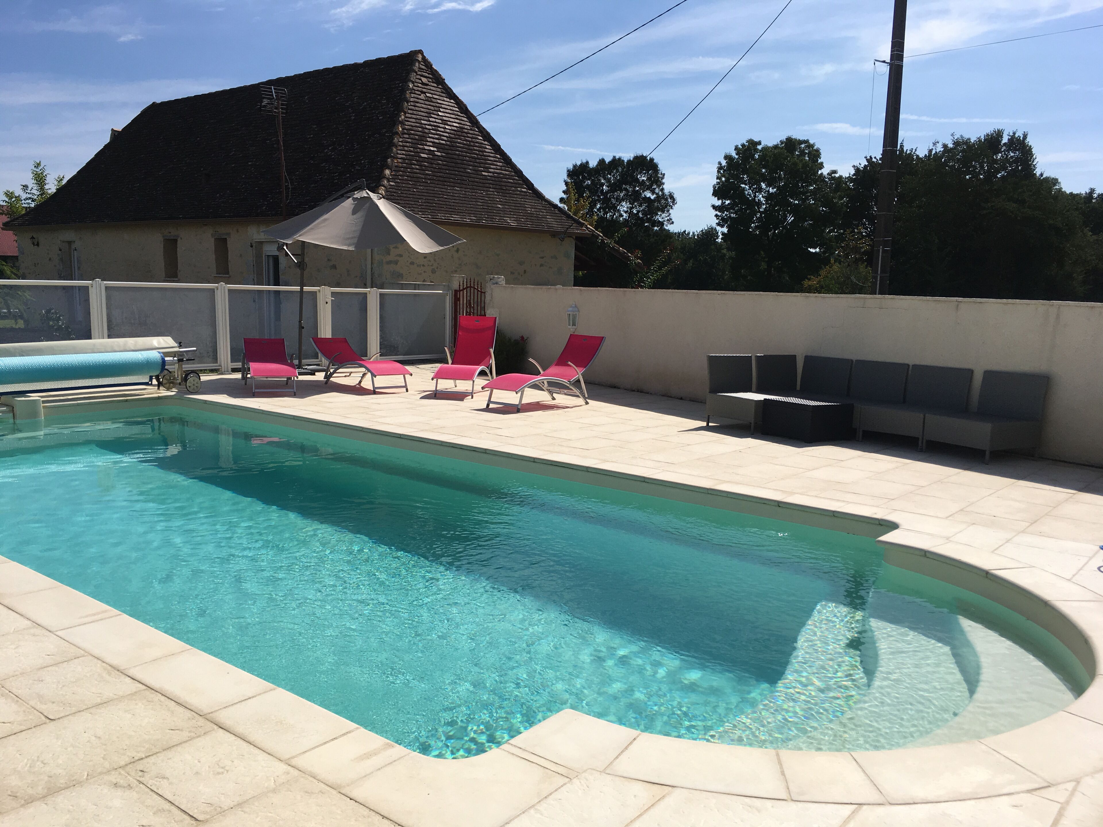Piscine extérieure, piscine chauffée