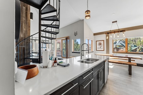 Fridge, microwave, oven, stovetop. 3BR ~ Ski In - Ski Out! Gorgeous Penthouse Remodel