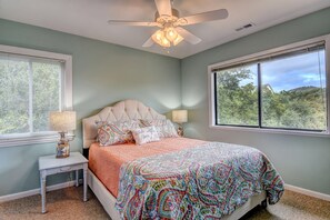 3 bedrooms, iron/ironing board, travel cot, WiFi