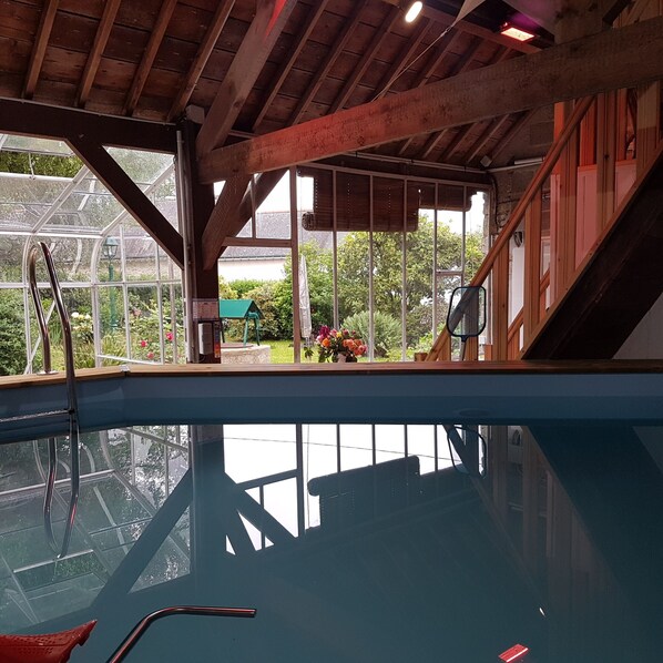 Indoor pool, a heated pool