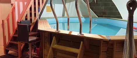 Indoor pool, a heated pool