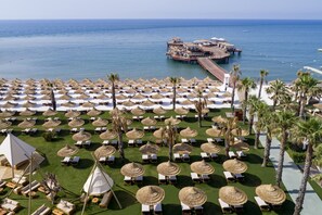 Private beach, beach cabanas, sun-loungers, beach umbrellas