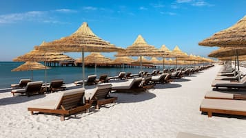 Private beach, beach cabanas, sun-loungers, beach umbrellas