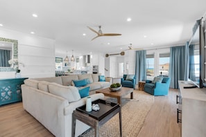 TV, table football - 🌊 Sealation! – Luxe 8BR w/ Pool | Game Room | Rooftop Deck | Elevator 🌊 (Pensacola Beach)