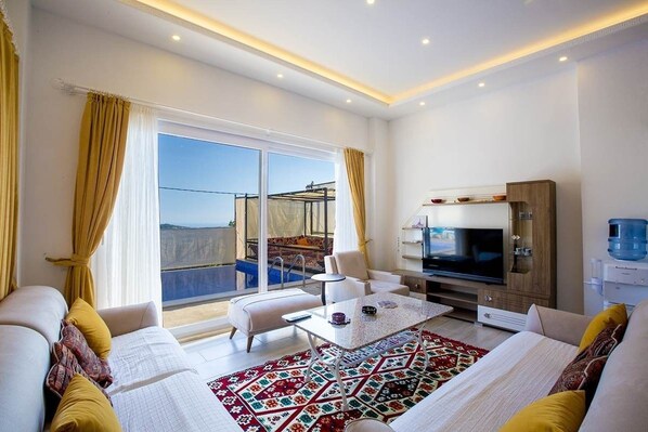Villa, 2 Bedrooms, Private Pool | Living area | Flat-screen TV - Villa Leban (Kas)