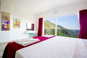 别墅, 2 间卧室, 私人游泳池 | 2 多间卧室、床单