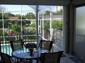Dining - Beautiful Refurbished Saltwater Pool.  One-half mile walk to Vanderbilt Beach (NAPLES)