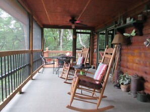 Terrace/patio - Entire cabin for rent, 30-day minimum stay.   (Clayton)