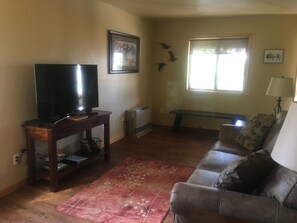 Télévision, lecteur de DVD, livres, vidéothèque
