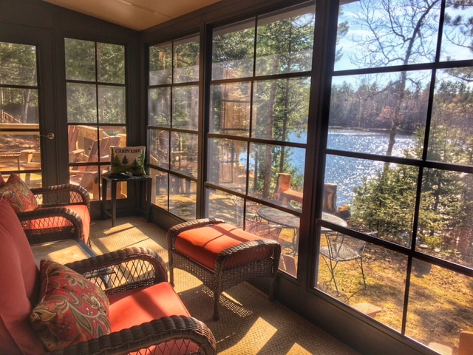Spectacular views from the 3 Season Porch