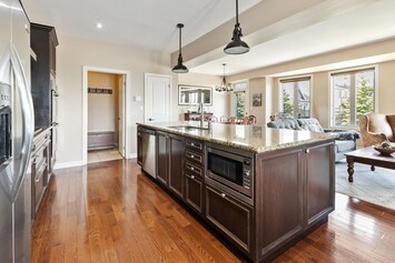 Entertain your friends and family around the large kitchen island