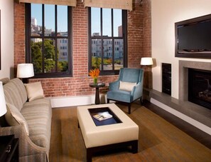 Smart TV, fireplace, DVD player, video library