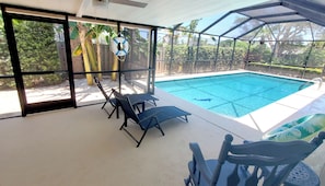 A heated pool