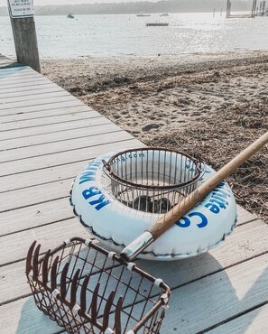 Sun-loungers, beach towels