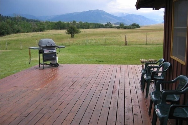Deck and mountain view