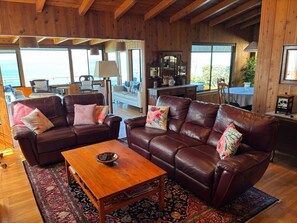 Smart TV, fireplace, DVD player, music library