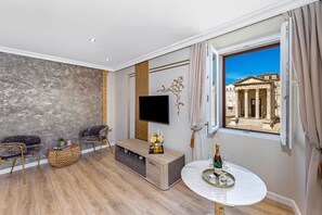 Leilighet – city, byutsikt | Oppholdsrom | Smart-TV og Netflix